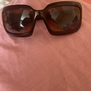 CHANEL Brown Oversized Square Sunglasses